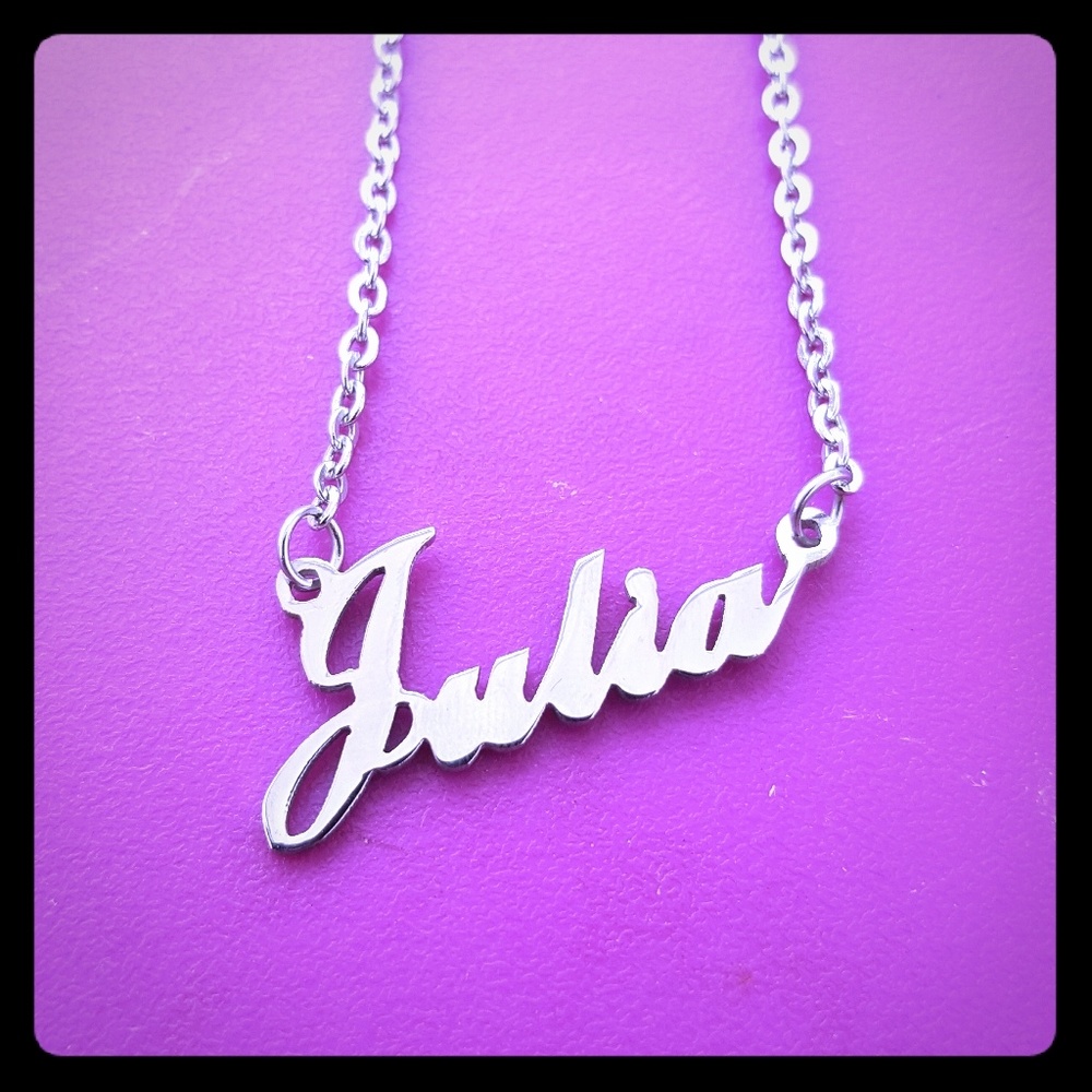 Stainless steel Julia name necklace